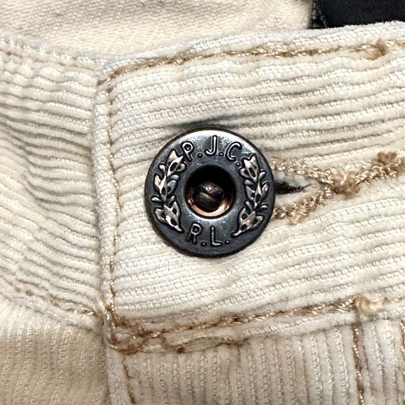 Polo Jeans Co. Ralph Lauren Womens Size 10 X 32 Beige Tan Corduroy Pants - Picture 14 of 15